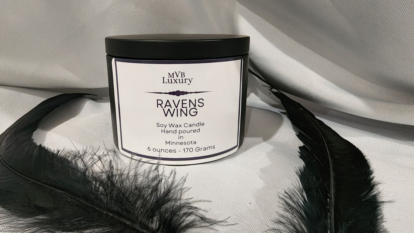 RAVENS WING 6 OUNCE TIN CANDLE