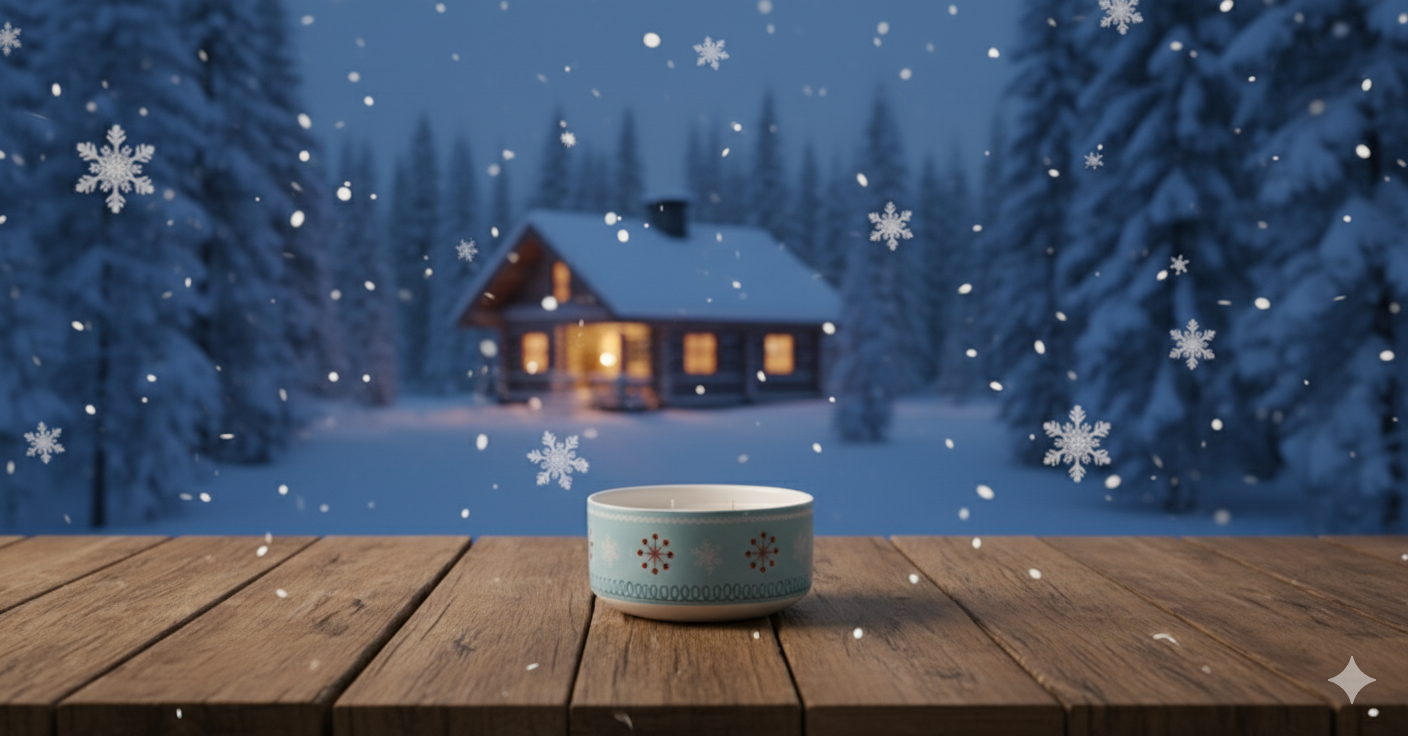 14 OUNCE ROUND HOLIDAY CANDLES