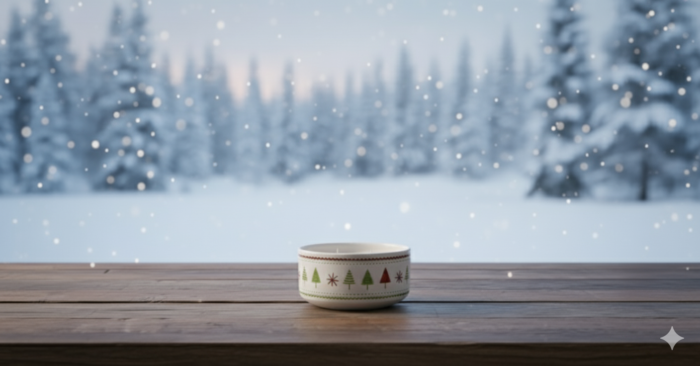 14 OUNCE ROUND HOLIDAY CANDLES