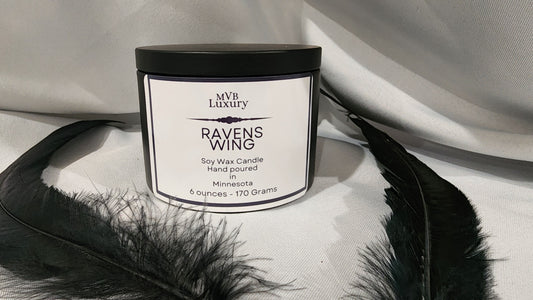 RAVENS WING 6 OUNCE TIN CANDLE