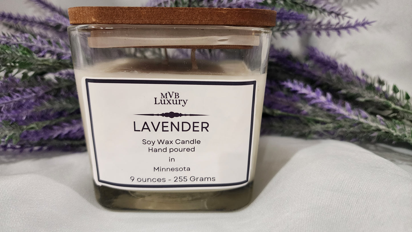 LAVENDER 9 OUNCE SQUARE CANDLE