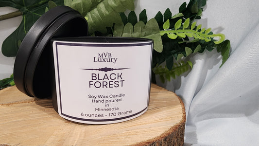 BLACK FOREST 6 OUNCE TIN CANDLE