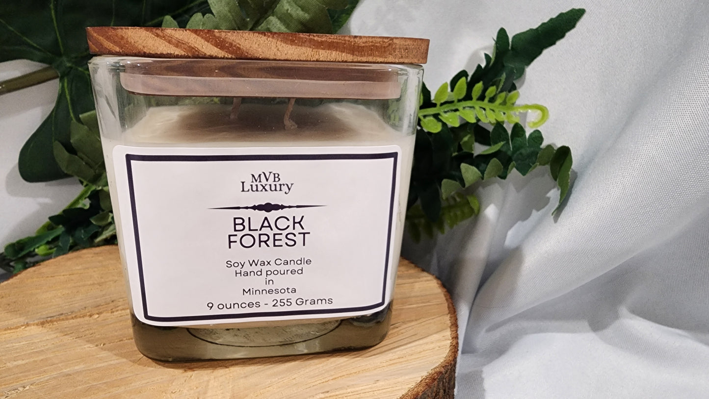 BLACK FOREST 9 OUNCE SQUARE CANDLE
