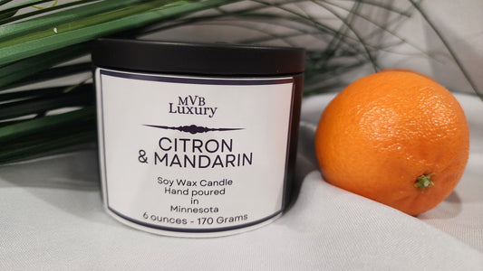 CITRON & MANDARIN 6 OUNCE TIN CANDLE