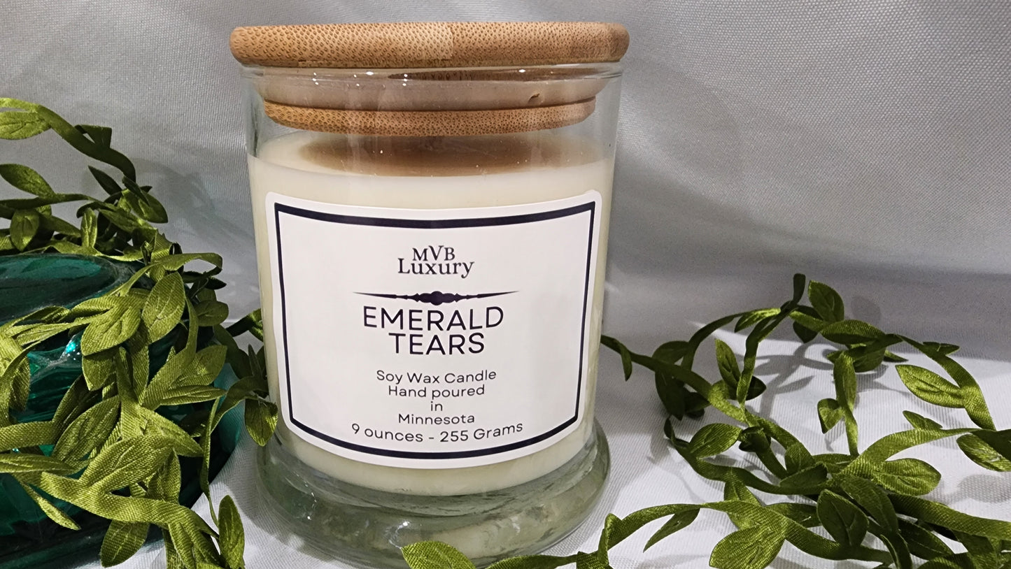 EMERALD TEARS 9 OUNCE ROUND CANDLE