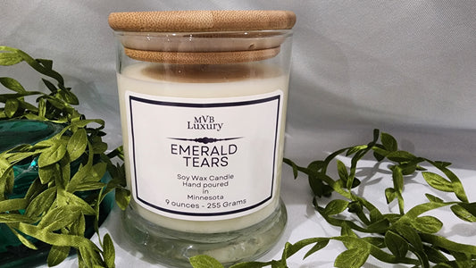 EMERALD TEARS 9 OUNCE ROUND CANDLE