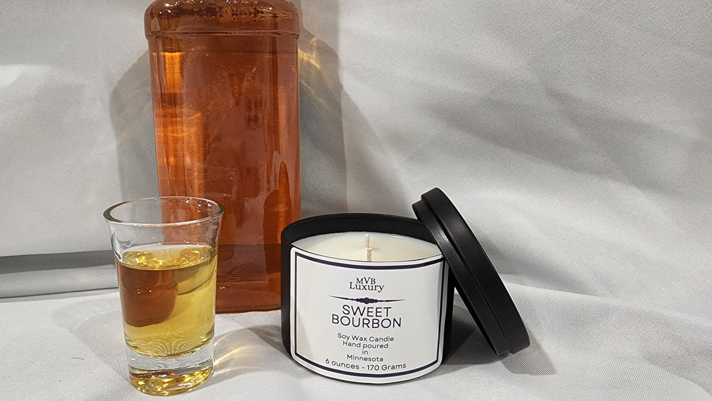 SWEET BOURBON 6 OUNCE TIN CANDLE