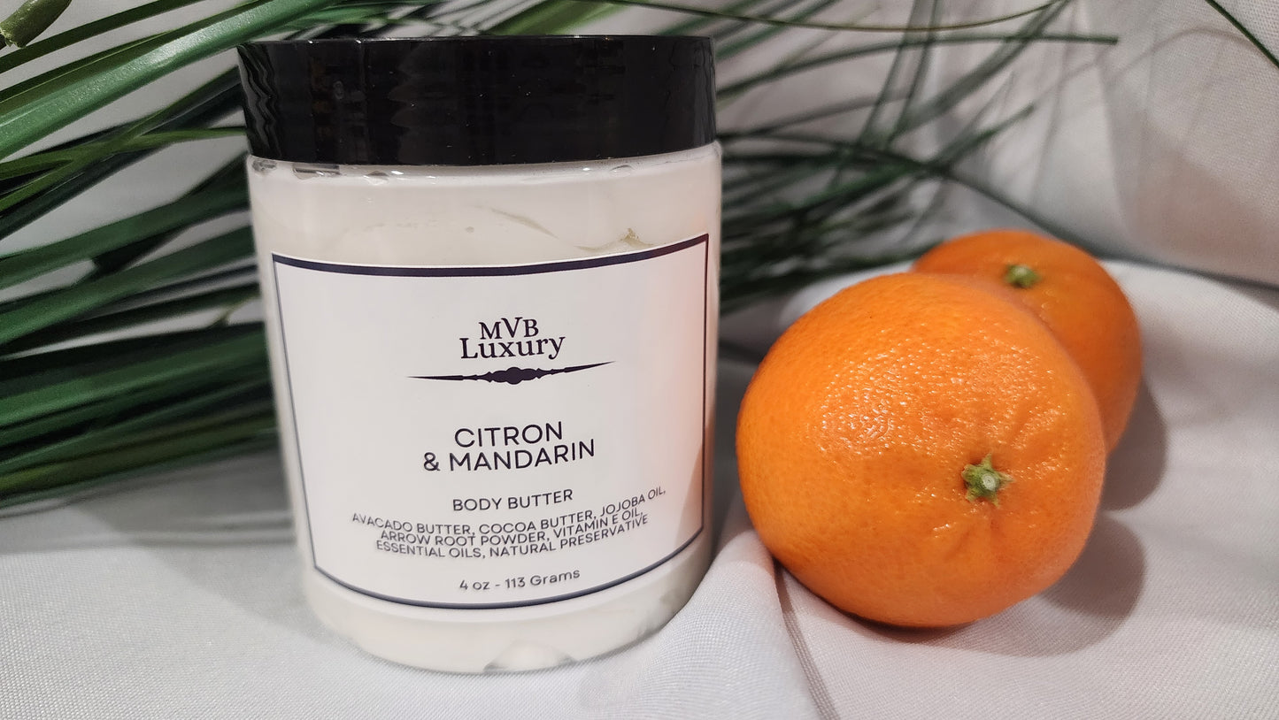 CITRON & MANDARIN BODY BUTTER 4 OUNCE JAR
