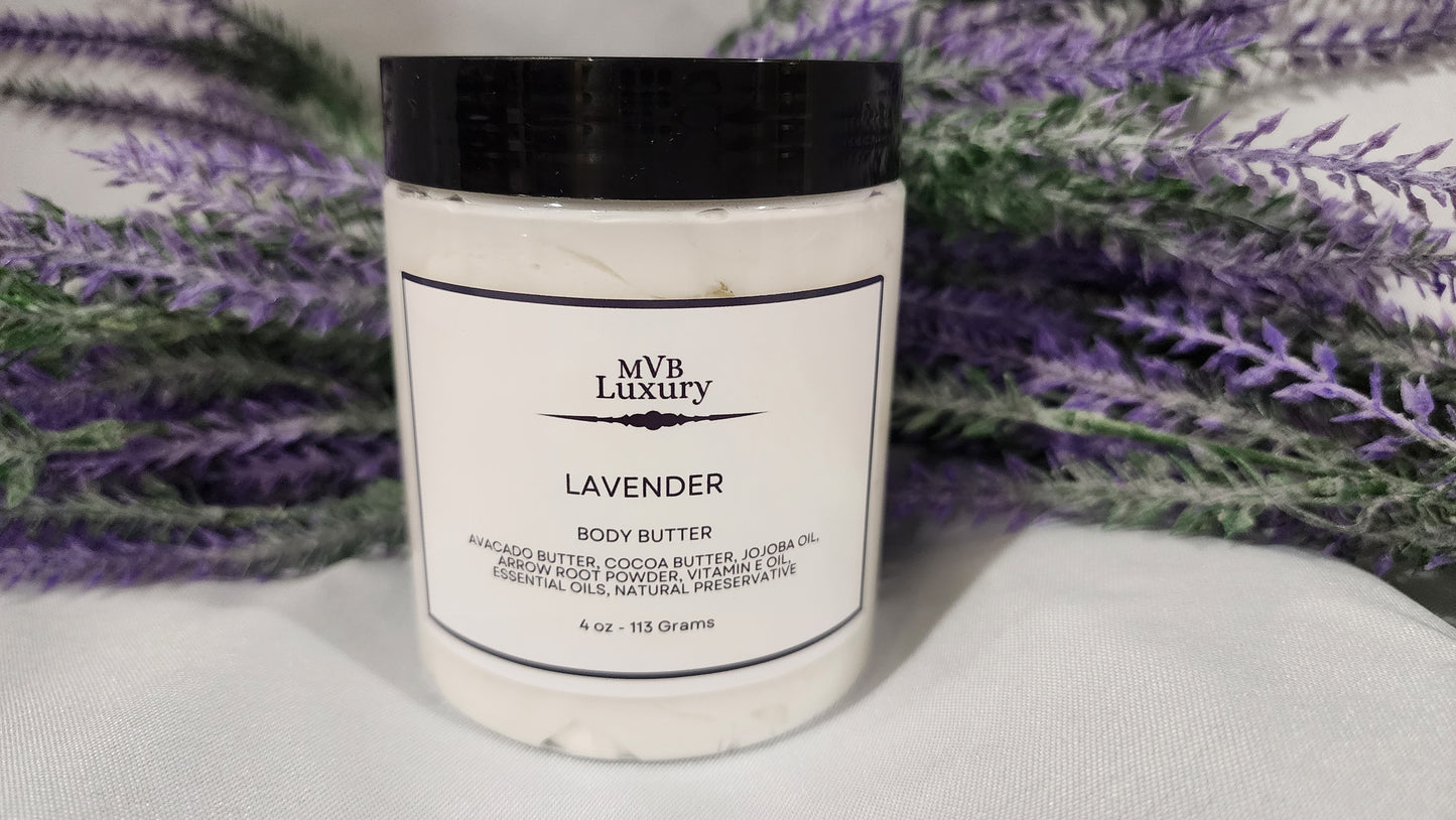 LAVENDER BODY BUTTER 4 OUNCE JAR